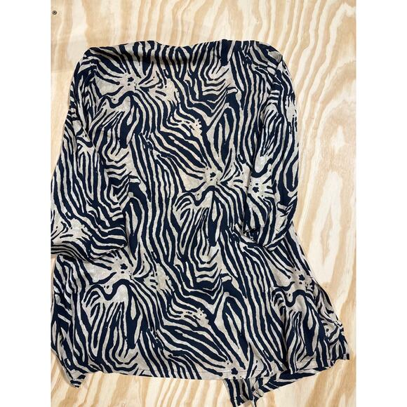 Soft Surroundings Zebra Print Open-Front Kimono Cardigan Lightweight Layer - Picture 7 of 7